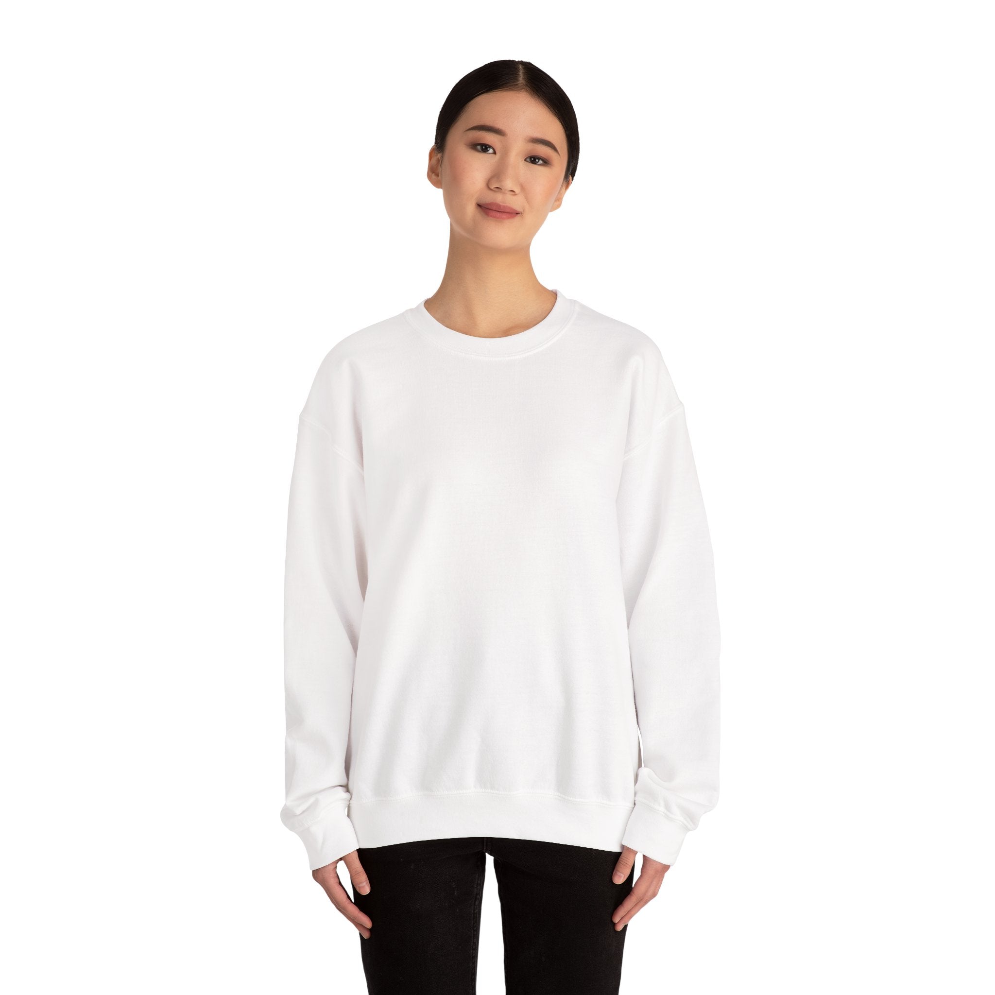 Classic White Crewneck Sweatshirt (Template)