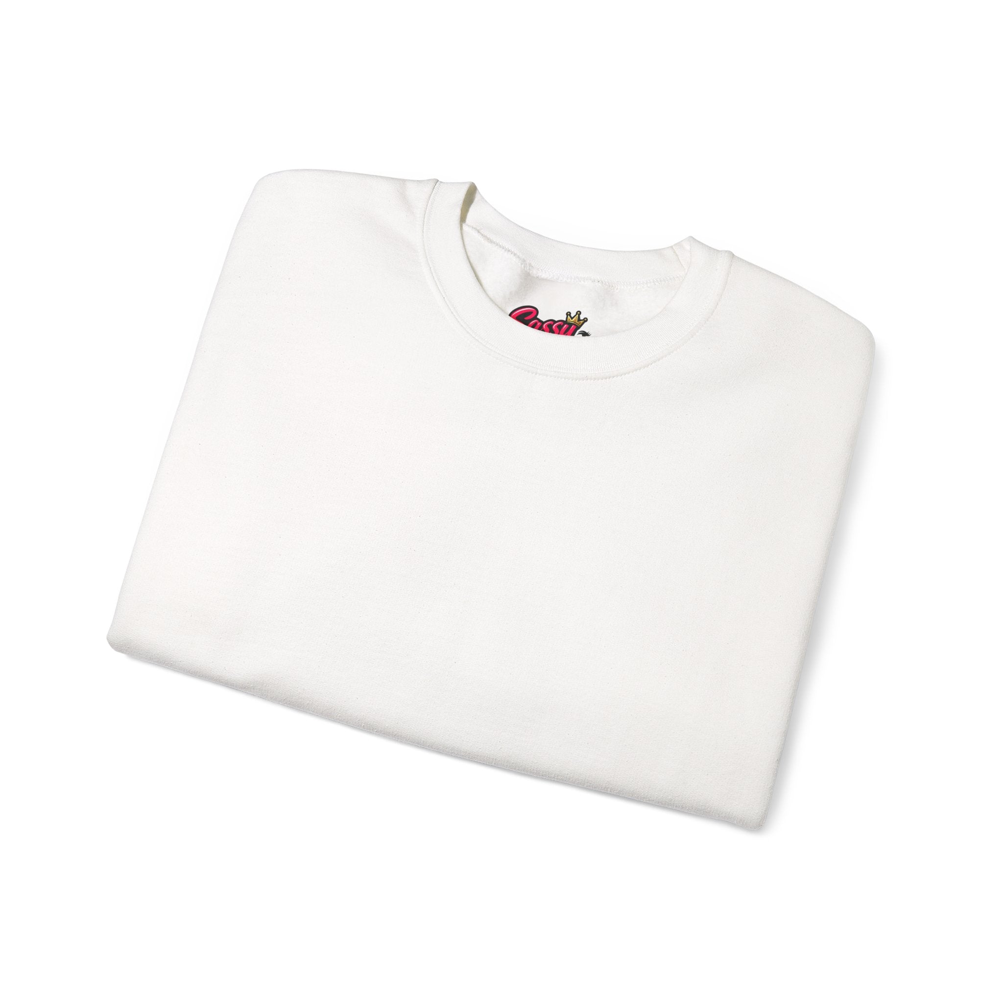Classic White Crewneck Sweatshirt (Template)